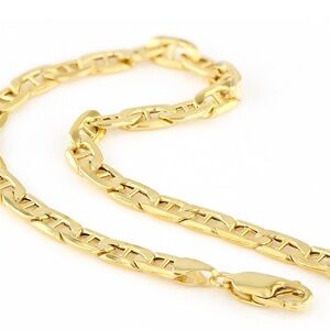 🤩 Genuine Solid 14k Gold Mariner Link Bracelet. 5.22 grams of Genuine 14K Gold